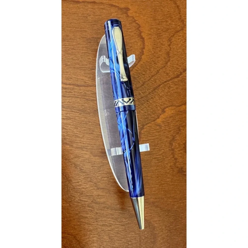 Visconti Midnight Voyager Ballpoint Pen Typhoon Blue 1992 Twist Retract RARE